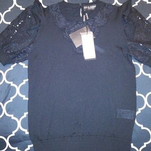 Dolce & gabbana women's wool/lace shirt